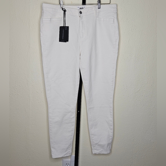 PAIGE Denim - PAIGE Hoxton High Rise Ankle Skinny Jeans, Size 33, Light Ecru, NWT